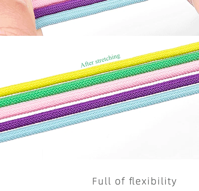 Keine Schnürsenkel, elastische, runde Schnürsenkel ohne Binden, Sneaker-Schnürsenkel mit Federverschluss, schnelles Schnürsystem ohne Binden, Schnürsenkel für Kinder und Erwachsene, Neu. – Detail 7