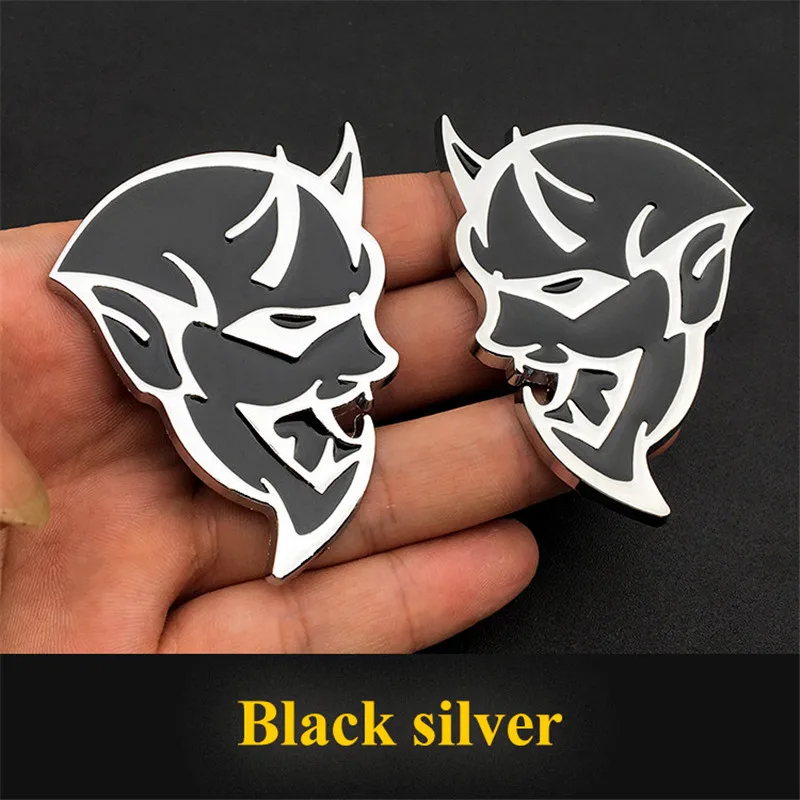 Metalen Hellcat Srt Demon Embleem Auto Sticker Voor Grill Spatbord Badge Deur Sticker Voor Ontwijk Uitdager Oplader Srt Gt Auto Styling
