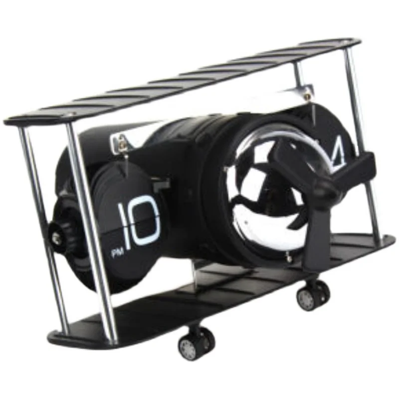 Creative automatic page-turning clock retro living room ornament table clock modern