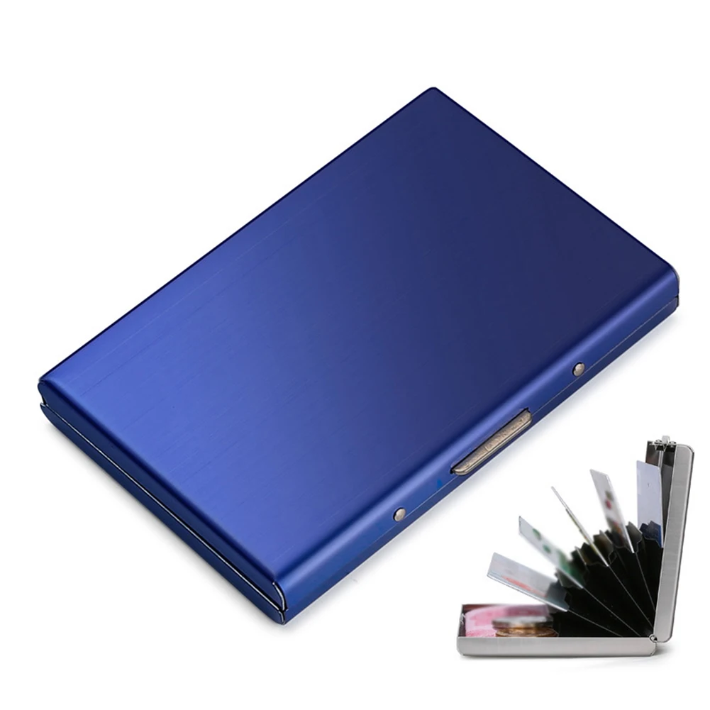Accordion Card Wallet Credit Card Holder Business And ID Storage Metal Construction Snap-on Protection 6 Card Slots