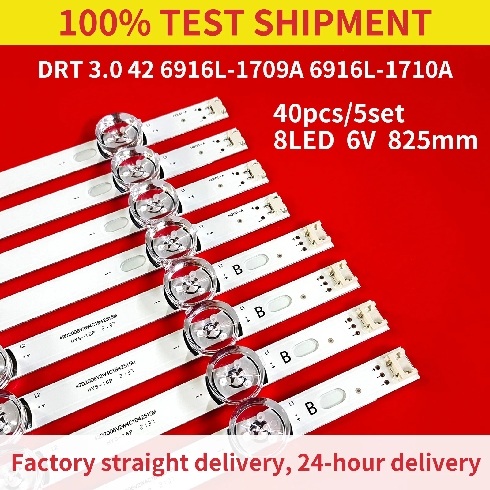 

40Pcs New LED Strip 6V for LC420DUE 42LB5500 42LB5800 42LB560 42LB5600 42lb6200 DRT 3.0 42 NC420DUN-VUBP1 T420HVF07 42LB650V