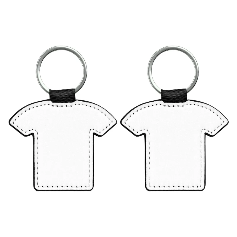 M68B Printable Keychain Blank with PU Leather Body and Metal Loop, Sublimation Blank for Commute Carry and Gift Making