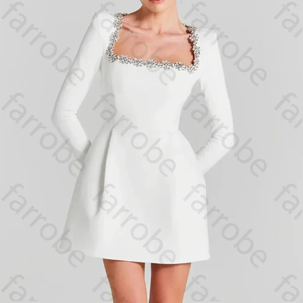 

Платье трапециевидной формы с квадратным воротником и бисером, вечерние платья трапециевидной формы, вечерние изысканные женские платья высокого качества для выпускного вечера