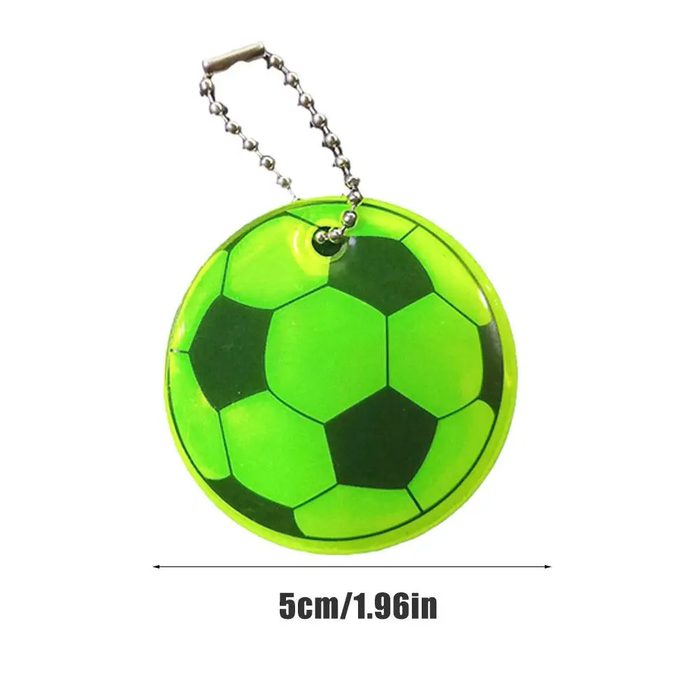 10PCS Football Reflective Keychain for Kids Night Safety Key Chain for Bags Backpack Pendant Reflector for Things Traffic S Z9S0