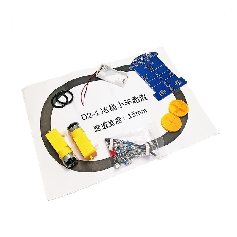 D2-1 kit diy linha de rastreamento inteligente kit carro inteligente tt motor eletrônico kit diy patrulha inteligente peças automóvel diy eletrônico