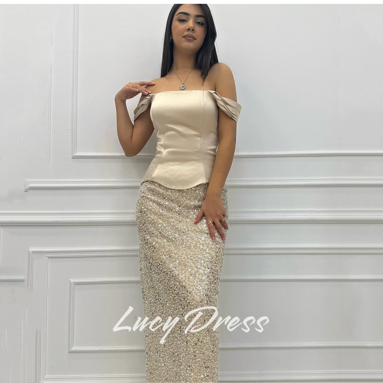 Lucy robes élégantes personnalisées pour les fêtes robe longue robes de bal robes de soirée de danse sirène robe de soirée à paillettes فستان