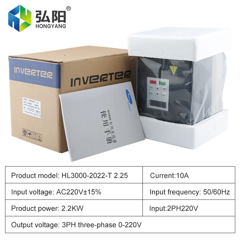 Imagem -03 - Controlador Variável da Velocidade de Fases do Motor da Movimentação da Frequência do Inversor Vfd 3.0kw 220v 380v para o Regulamento da Velocidade do Motor do Eixo do Cnc