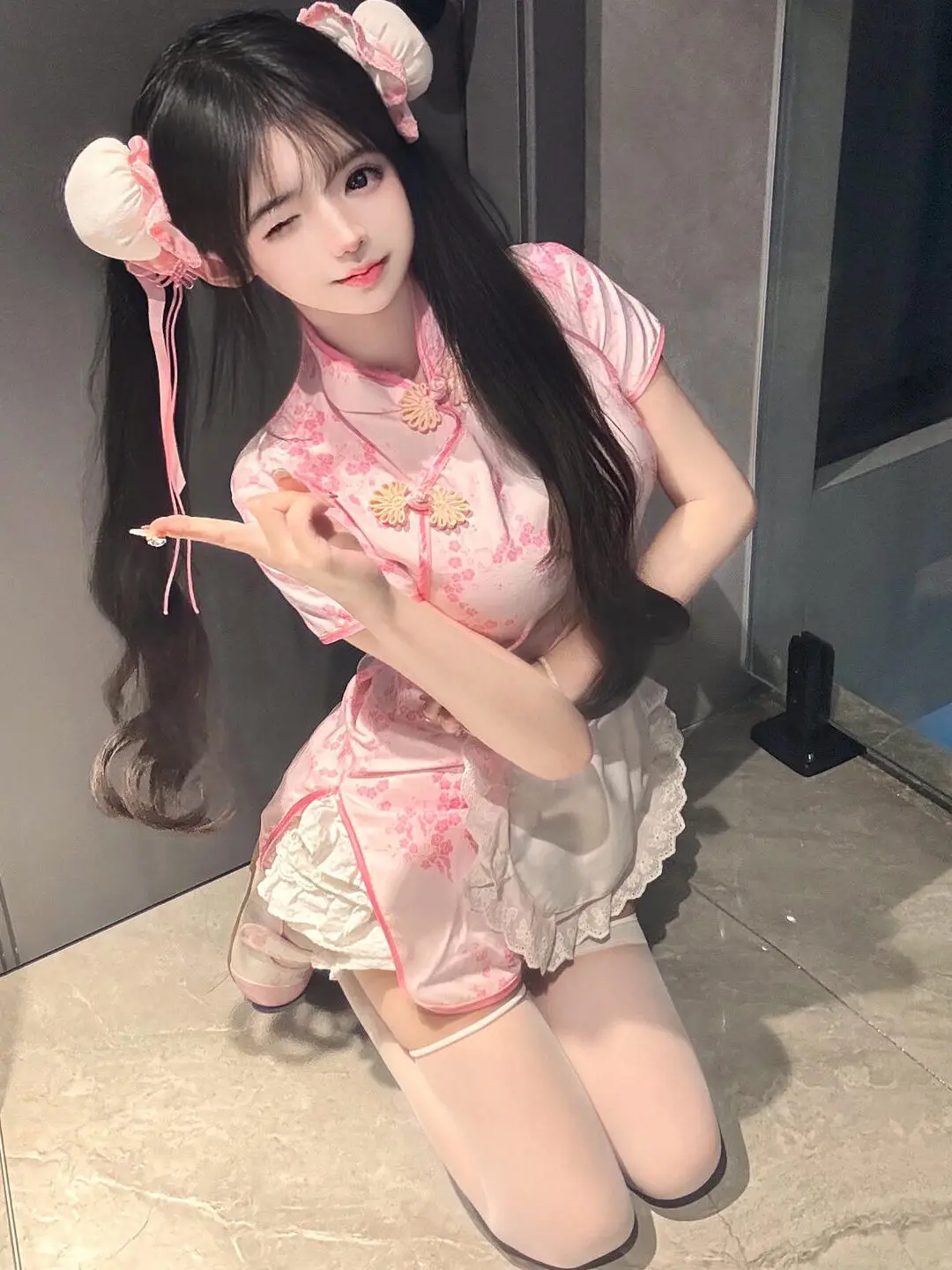 فستان تشيونغسام جديد بالطراز الصيني، زي تنكري للهالوين وعيد الميلاد، تنورة خادمة ناعمة للفتيات، تشيونغسام قصير للارتداء اليومي #1