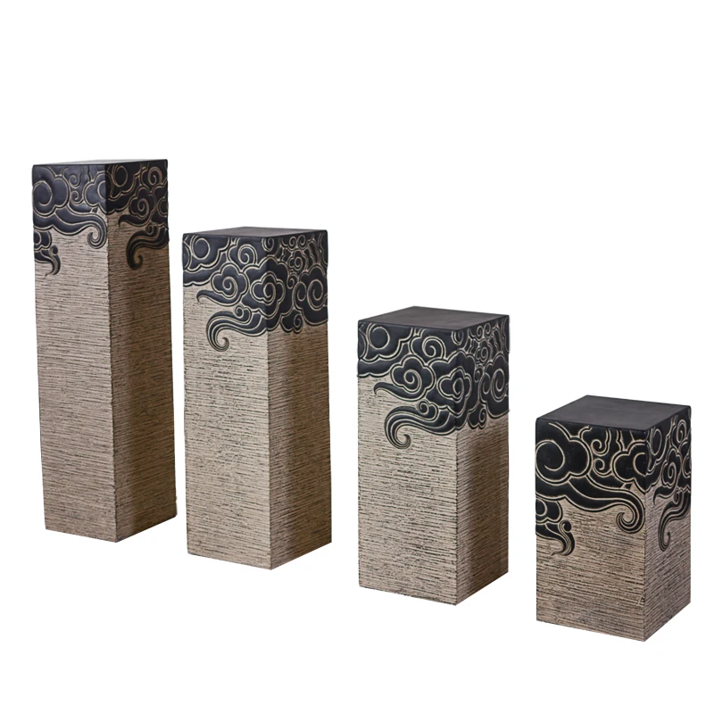 

Китайские украшения, вход в китайском стиле, дзен, благоприятная облачная колонна, от пола до потолка, украшение для дома, художественный базовый дисплей