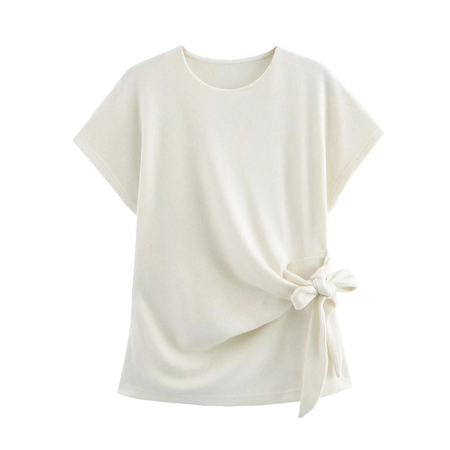 European And American Style Fashion Suit For Women New Soft Short-sleeved Top Elastic High Waist Mid-length Skirt