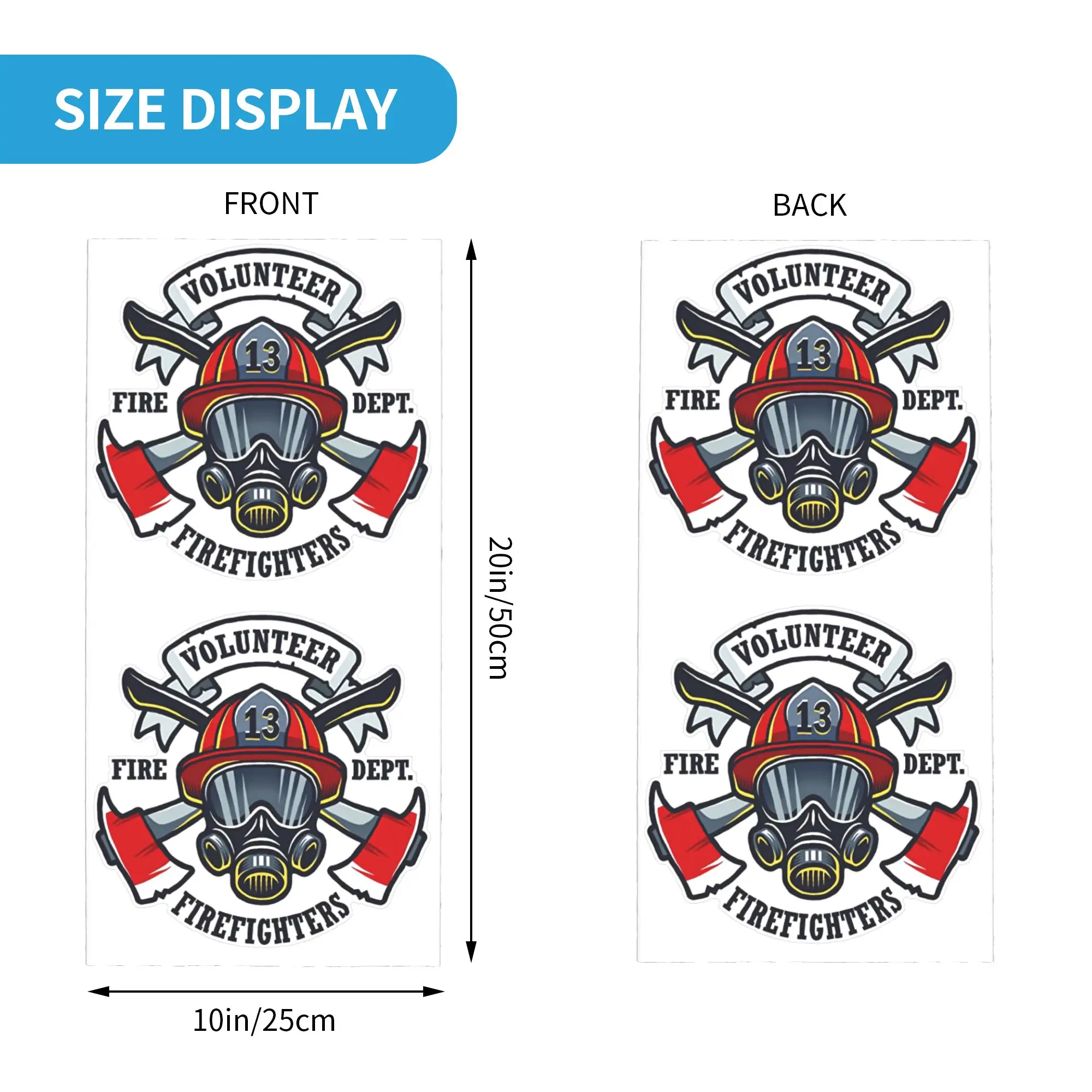 Fire Rescue Firefighter Bandana Neck Warmer Men Women Winter Ski Tube Scarf Gaiter  Face Cover