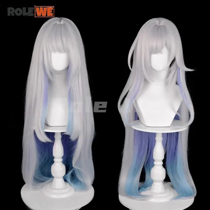 Skirk Cosplay Wig Game Genshin Impact Cosplay Wig 105cm Long Women Anime Wig Childe Tartaglia Master Skirk Cosplay Wig + Wig Cap