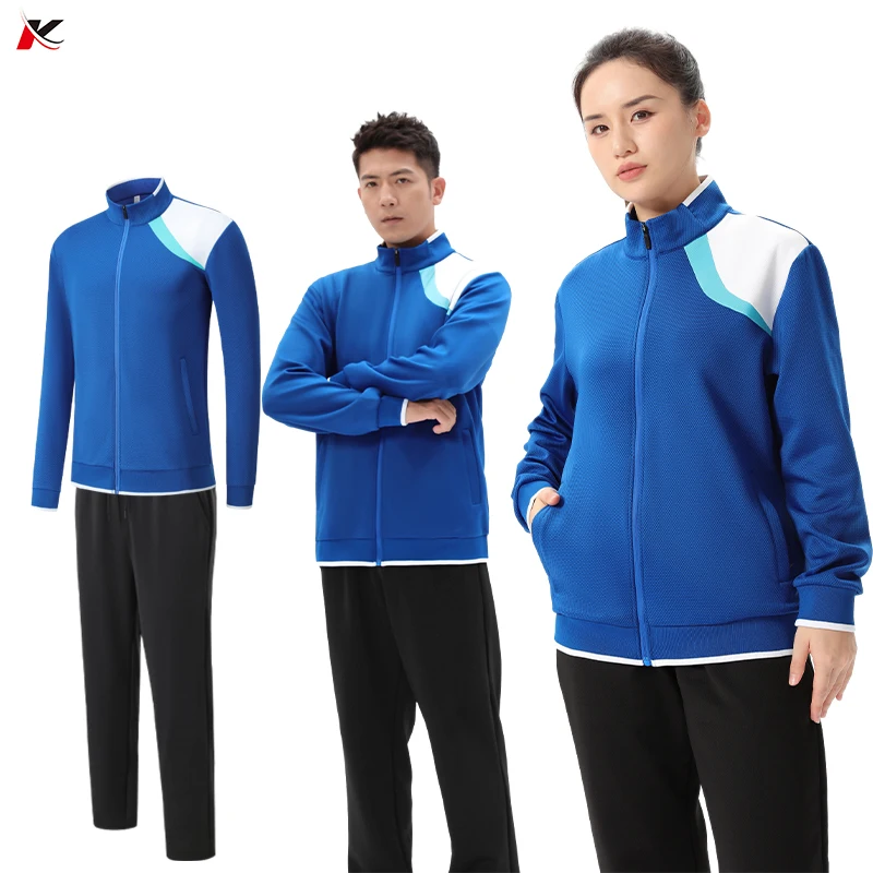 

Wholesale Custom Soccer Tracksuit Sets Sweat Suits Mens Winter Training Polyester Football Tracksuits Jacket With Zipper 6665
