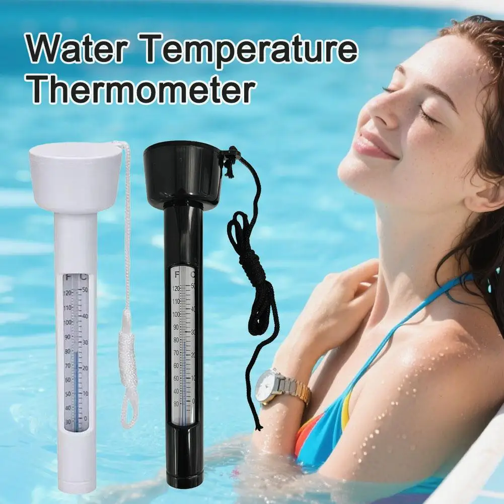 Pool Thermometer Floating Water Temperature Gauge String Swimming Pools Spa Hot Tub Aquarium Pond Bathtub High Accuracy ﻿