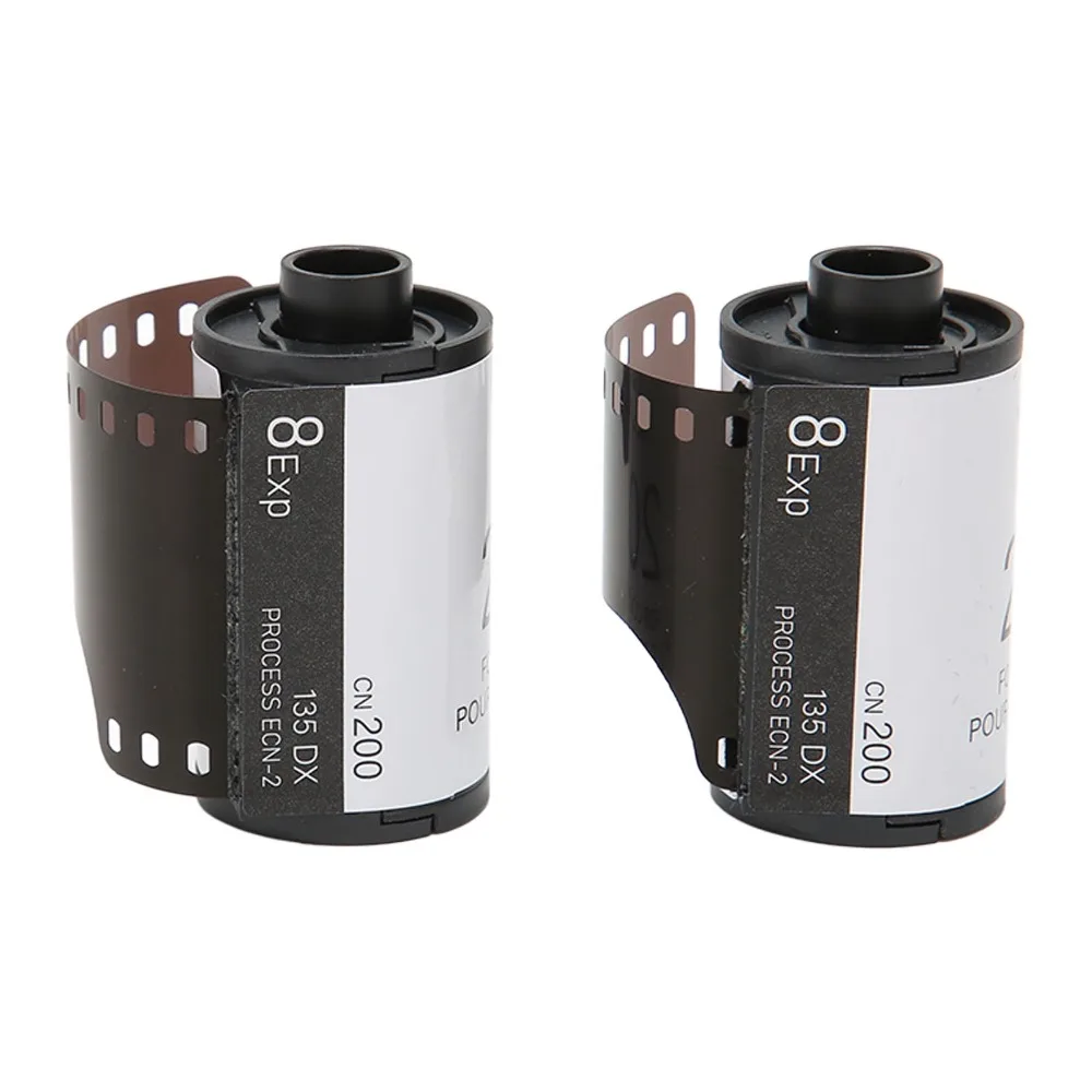 2pcs Portable ISO 200 Color Negative Film 8 Sheets Per Roll High Saturation 35mm Camera Film Cine Film For Beginners