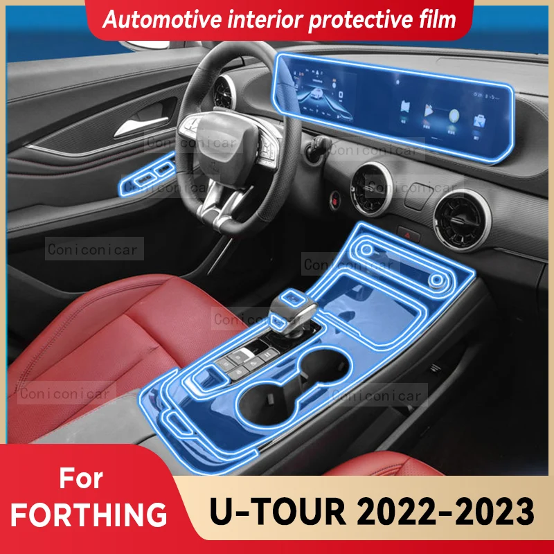 

For FORTHING M4 U-TOUR 2022 2023 Gearbox Panel Dashboard Navigation Automotive Interior Protective Film TPU Anti-Scratch Sticker