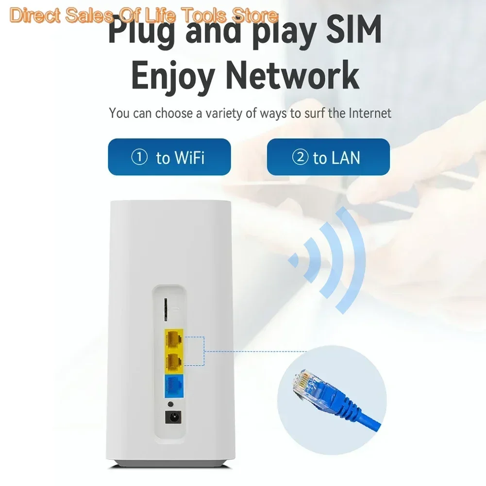 4G LTE موزع إنترنت واي فاي 300Mbps 3LAN VPN CPE RJ45 مع فتحة بطاقة Sim هوائي مدمج لجهاز توجيه مودم لاسلكي لشبكة المكتب المنزلي #3