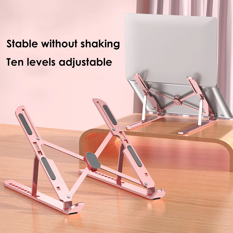 

Ten speed adjustable alloy laptop stand, folding heat dissipation and height increase stand, portable stand,Desktop Riser