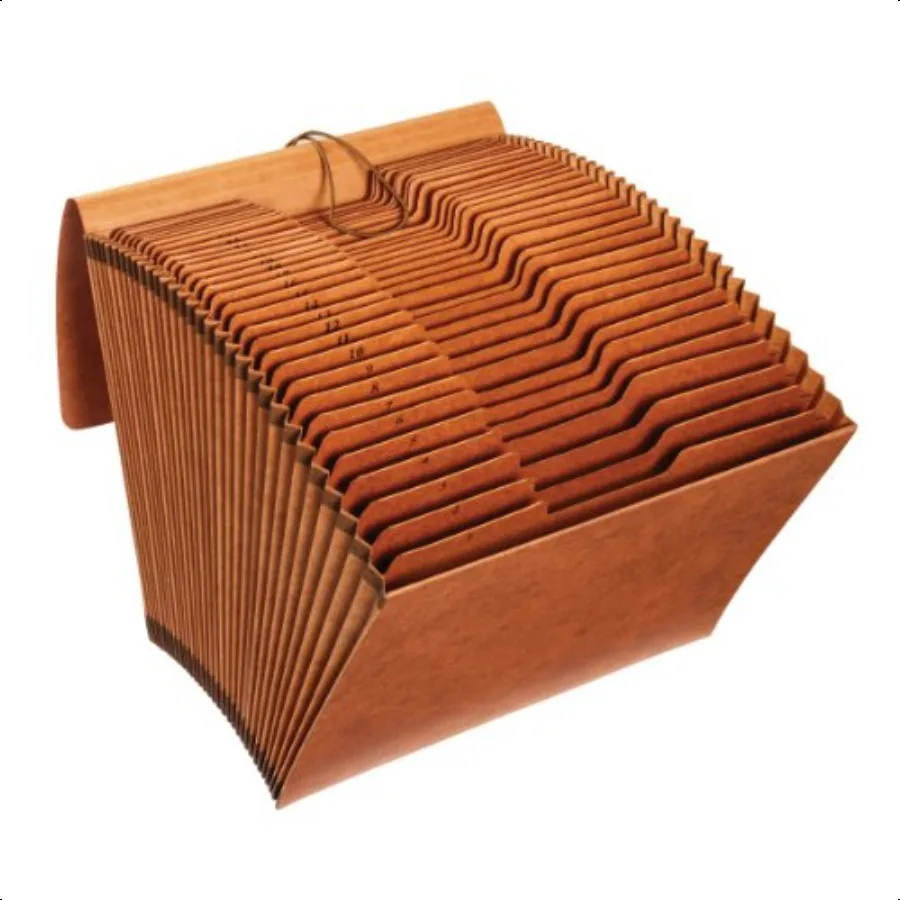 

Globe Weis GlobeWeis Heavy Duty 31Pocket Expanding File with Flap 131 Index Letter Size Brown R117DLHD