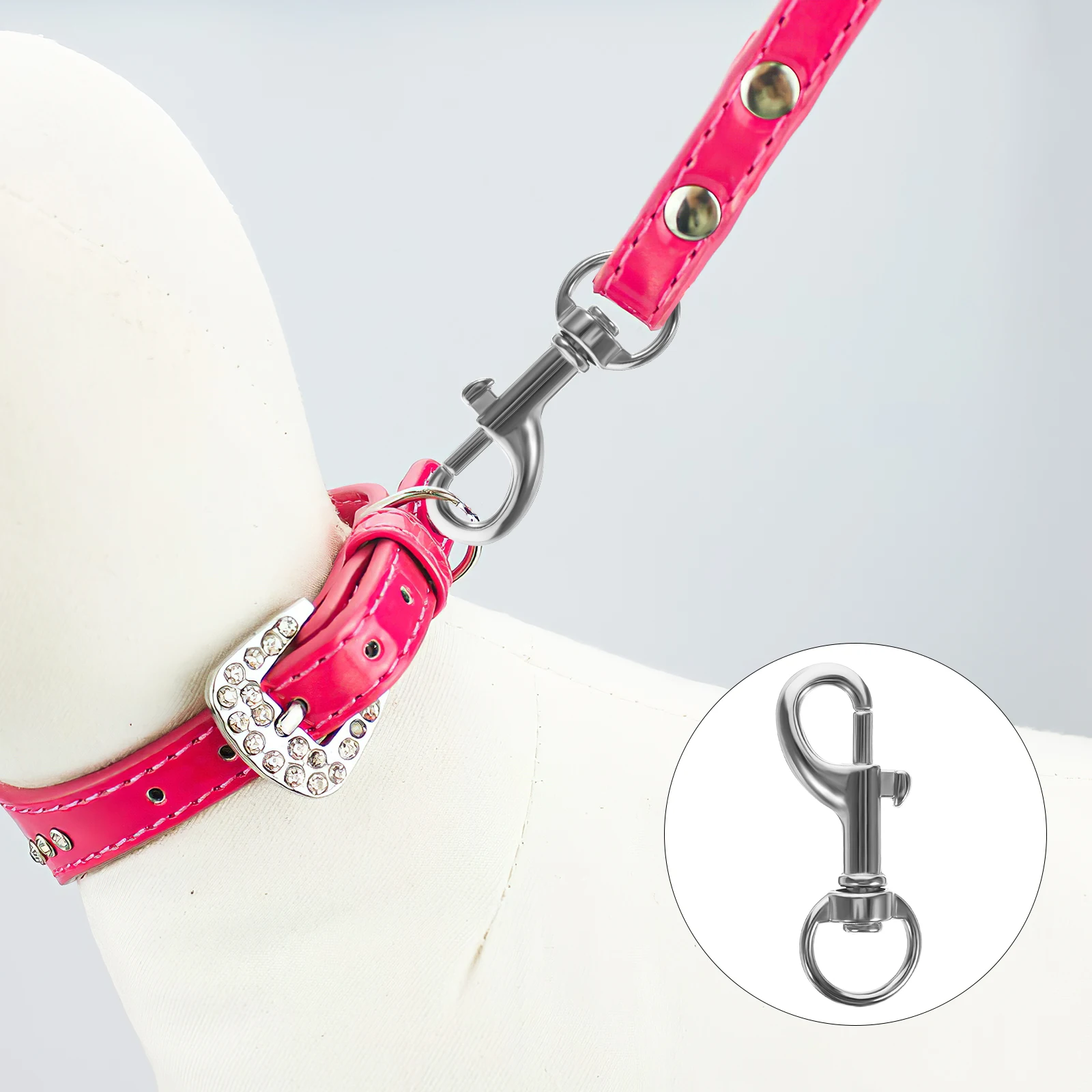 

20pcs Metal Dog Clips Zinc Alloy Snap Hooks 6g Gun Durable Pet Leash Keychain Swivel Clasp Strap Tenor Saxophone Hooks
