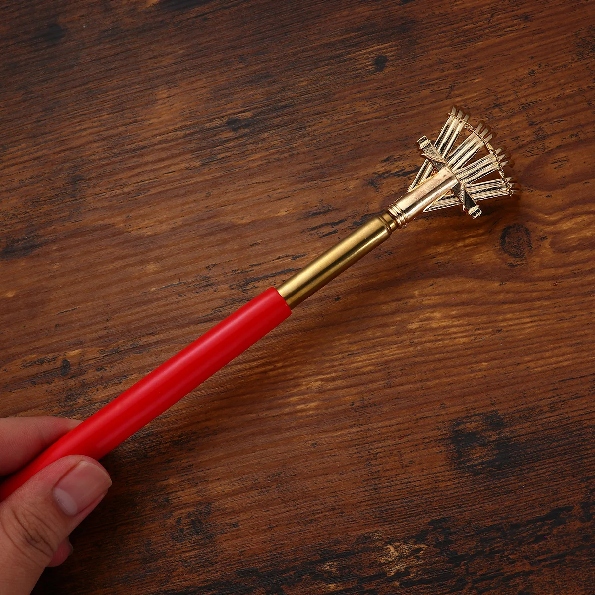 

2pcs Stainless Steel Extendable Scratcher Portable Claw Scratchers Soft Rubber Handle Comfortable Back Itch Relief Telescopic