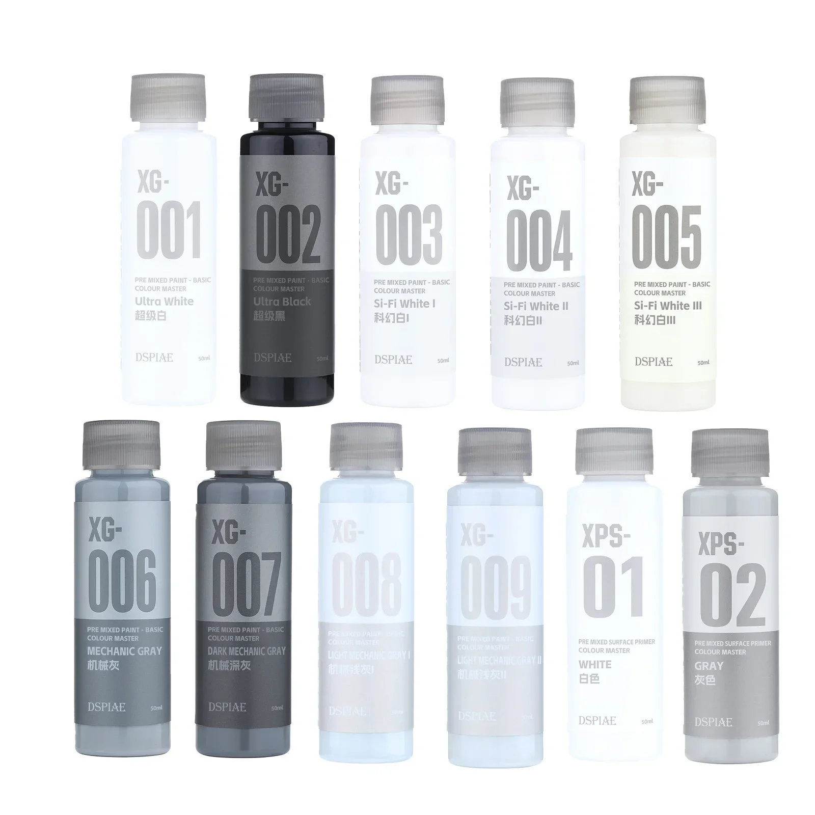 50ML DSPIAE SG series Acrylic Paints Basic Colors 50ML Water-Based Colors for GD Model Coloring Tools