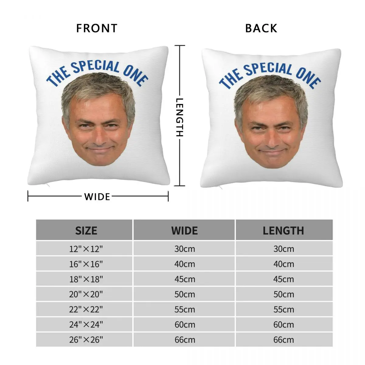 Jose Mourinho The Special One Square Pillowcase Polyester Linen Velvet Creative Zip Decor Sofa Cushion Cover