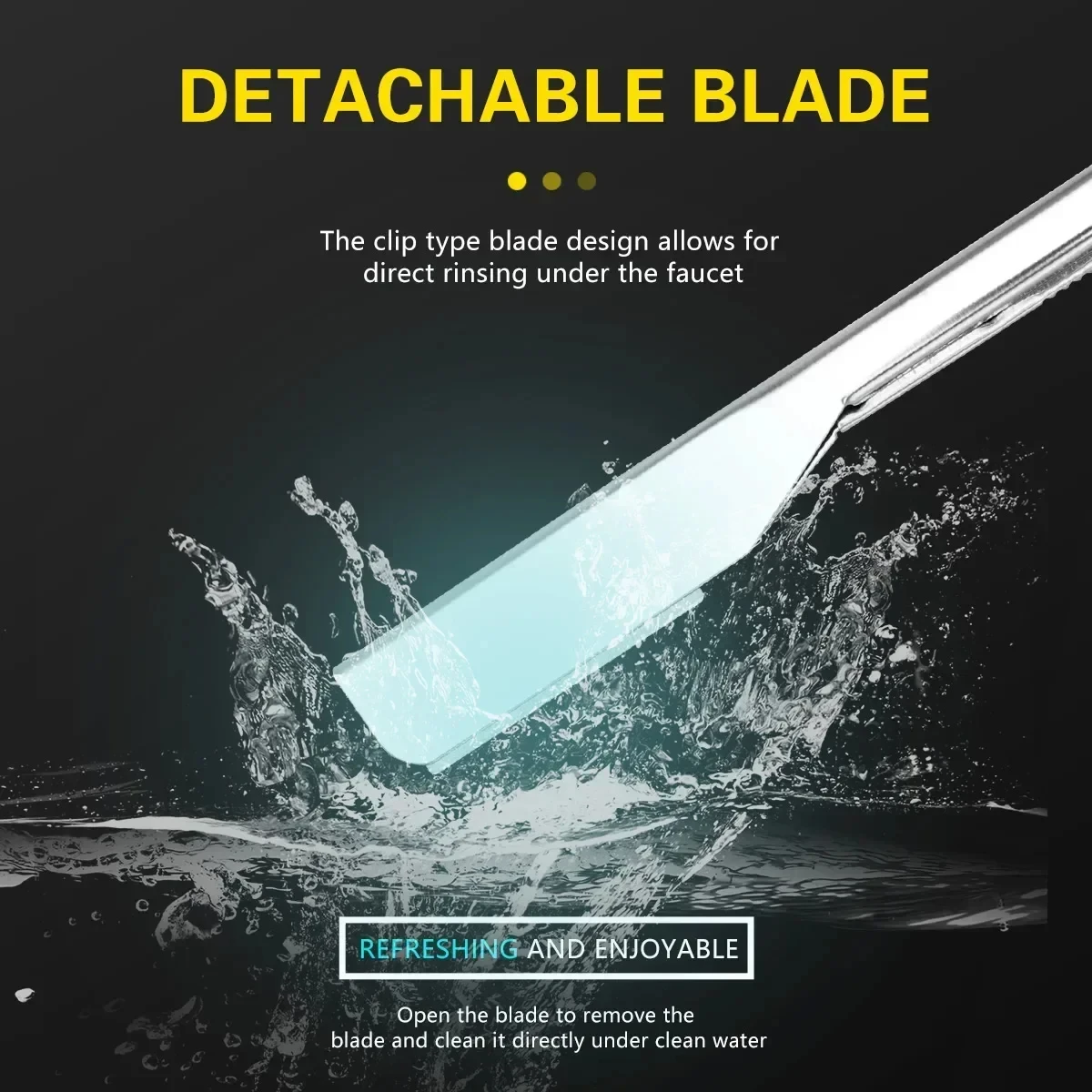 Manual Shaver for Men Barbershop Razor Stainless Steel Shank Is Easy To Use Safety Razor 1Pcs Shaving Razor with 10pcs Blades image 3