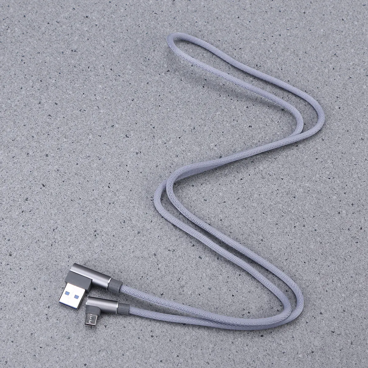 

1M Right Angle Usb Micro Cable Braided 90 Degree Charging Data Cord For Phone Fast Sync L-Shaped Durable Nylon Aluminum Case