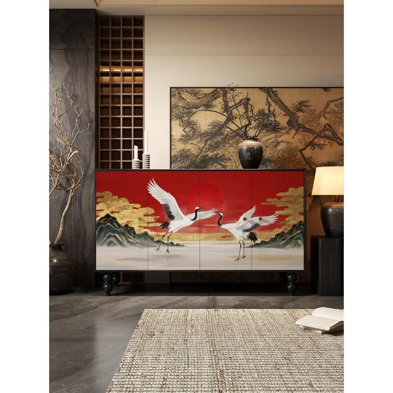 Light luxury crane living room hotel homestay clubhouse lobby dining side storage cabinet