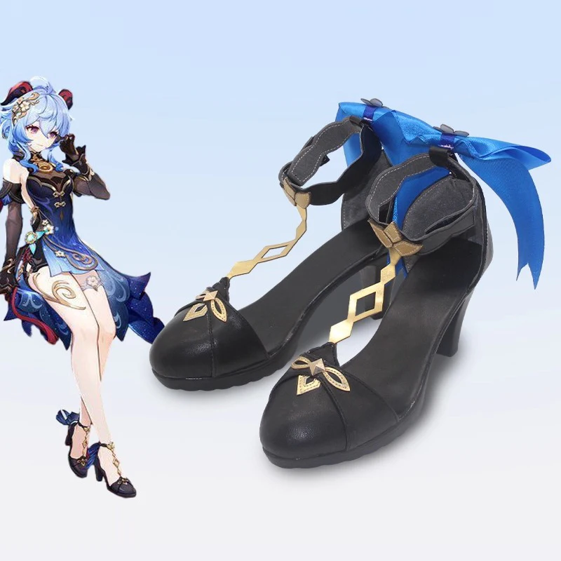 Genshin Impact Ganyu Cosplay bottes bande dessinée Anime Halloween fête jeu Cosplay chaussures pour hommes femmes accessoire