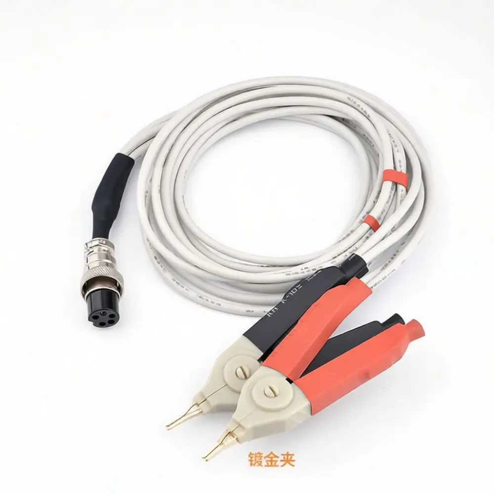 Gold Plated Kelvin Probe Connector For LCR Bridge SMD Patch Resistance Checking Wire Stable Connection Testing Tool