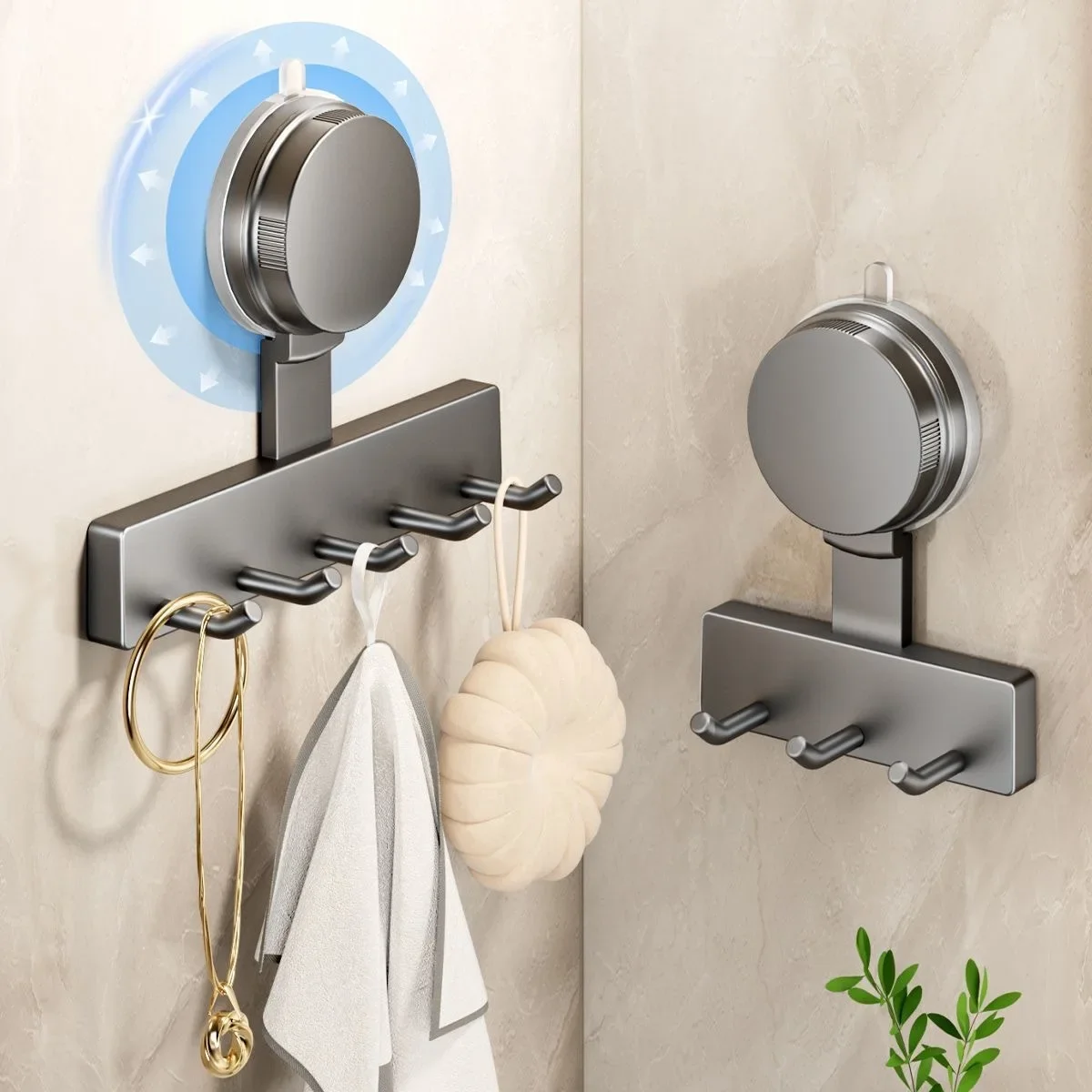 Wall-mounted kitchen bathroom door hanging bag wall multi-functional hook household storage artifact