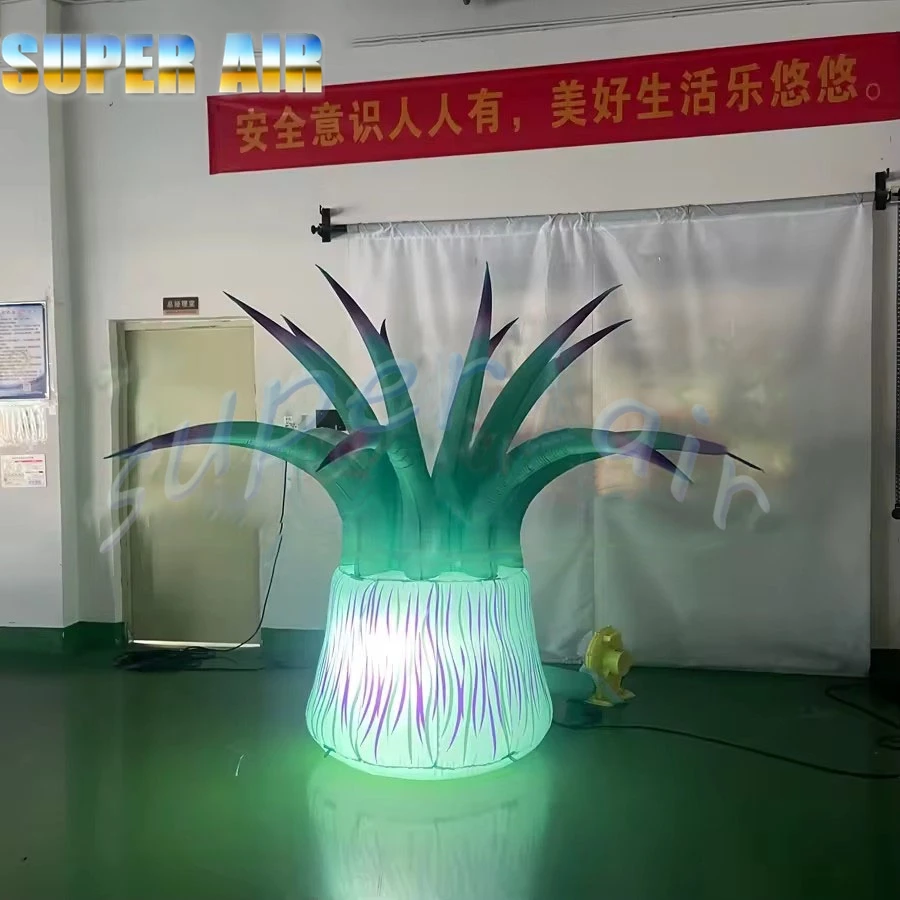 Darmowy dmuchawa piękny dmuchany model rośliny świecącej stojącej kwiatowej do dekoracji