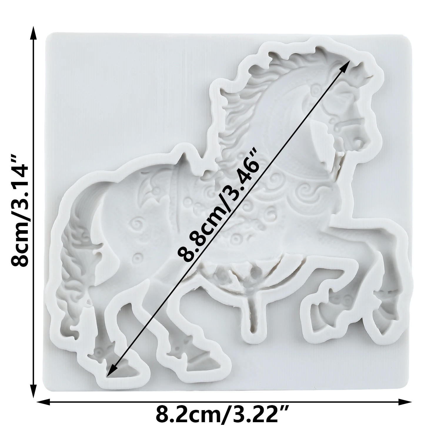 Horse Silicone Molds Running Horse Fondant Cake Decorating Tools Cupcake Topper Chocolate Candy Craft Gum Paste Polymer Clay