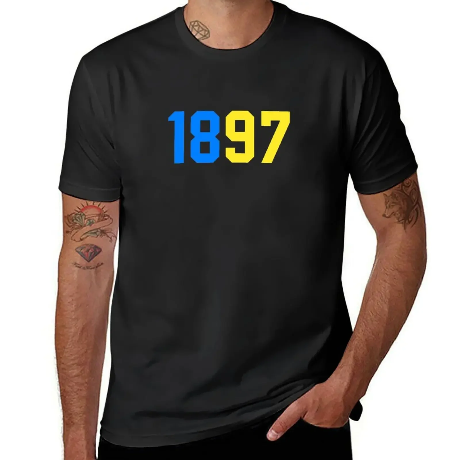 

1897 Union SG Blue Yellow T-Shirt basketball graphic tees blacks rapper graphic tees mens graphic t-shirts anime
