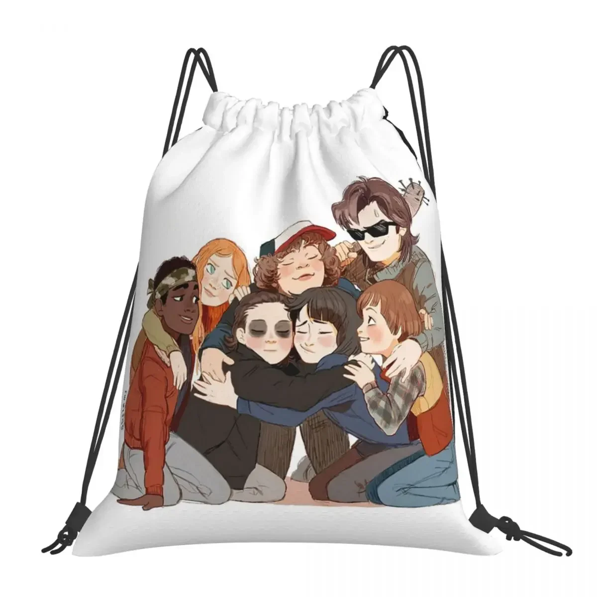 

Big Hug Backpacks Casual Portable Drawstring Bags Drawstring Bundle Pocket Sports Bag BookBag For Travel School