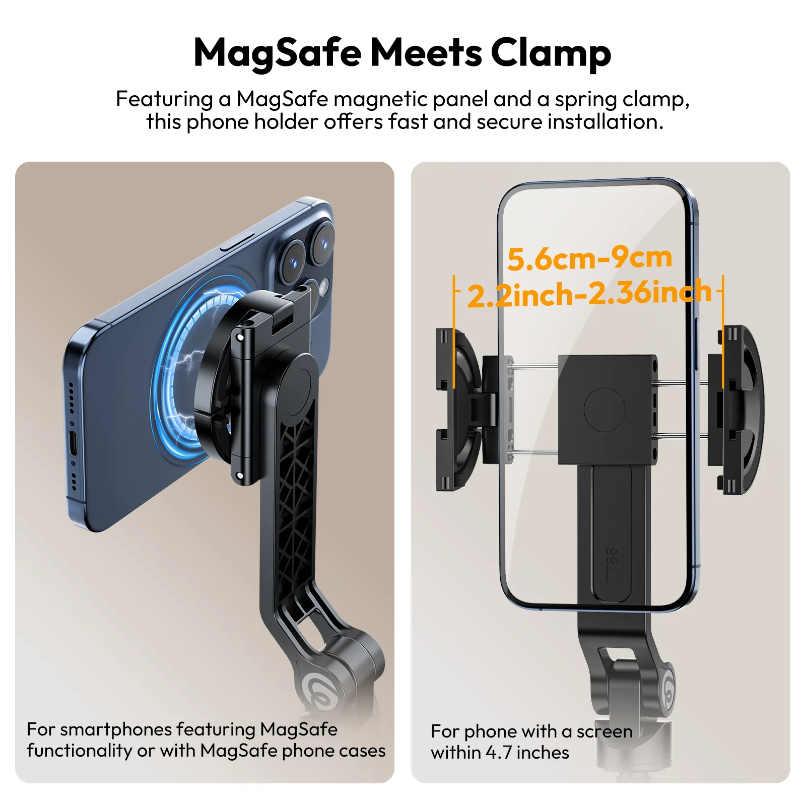 Ulanzi TT88 سطح المكتب العلوي قوس السرعوف ترايبود لنظام أندرويد أبل آيفون 16 15 Smatphone مع المشبك المغناطيسي حذاء بارد مزدوج