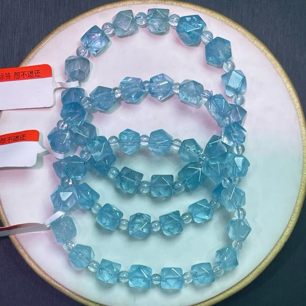 7mm-natural-aquamarine-facet-bead-bracelet-reiki-healing-crystal-jewelry-strand-for-women-single-piece-gift-bangles