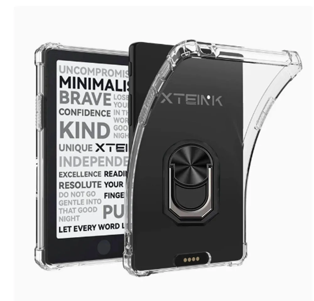 For XTEINK X4 Pro X4Pro  Back Finger Ring Soft TPU Silicone Case On For XteinkX4Pro Phone Cover