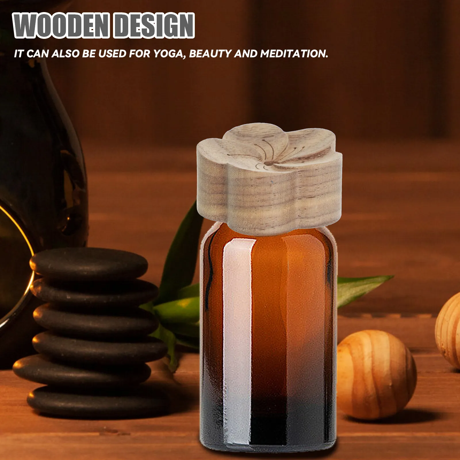 

1Pcs Exquisite Wood Essential Oil Diffuser Desktop Perfume Ornament for Bedroom Study Hotel Car Aromatherapy Home Fragrance Wood
