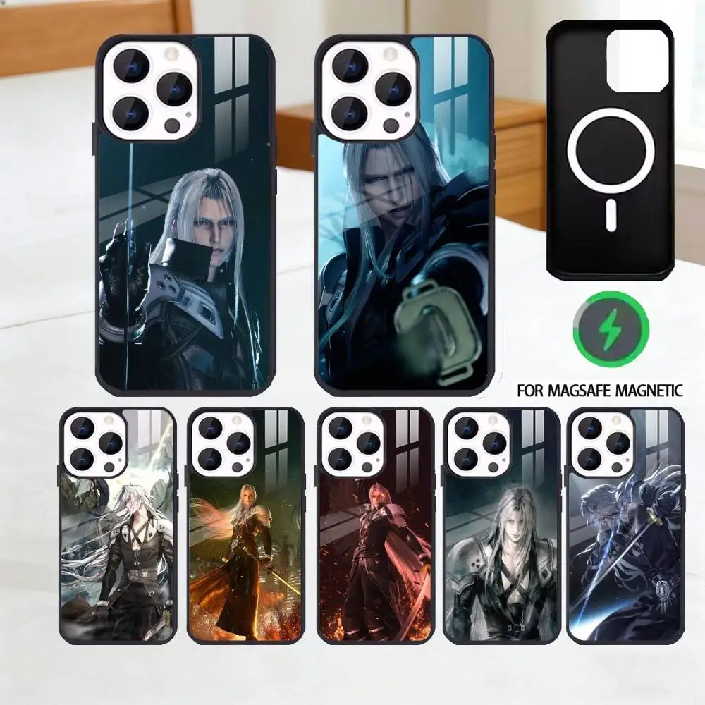 

Чехол для iPhone F-Final F-Fantasy Sephiroth, беспроводной магнитный чехол для 17/16/15/14/13/12 pro Max plus, совместимый с зеркалом Magsafe