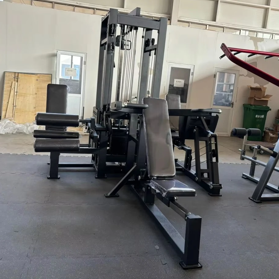 Multifunctionele 4-station beenpers krulverlenging borst oefenmachine