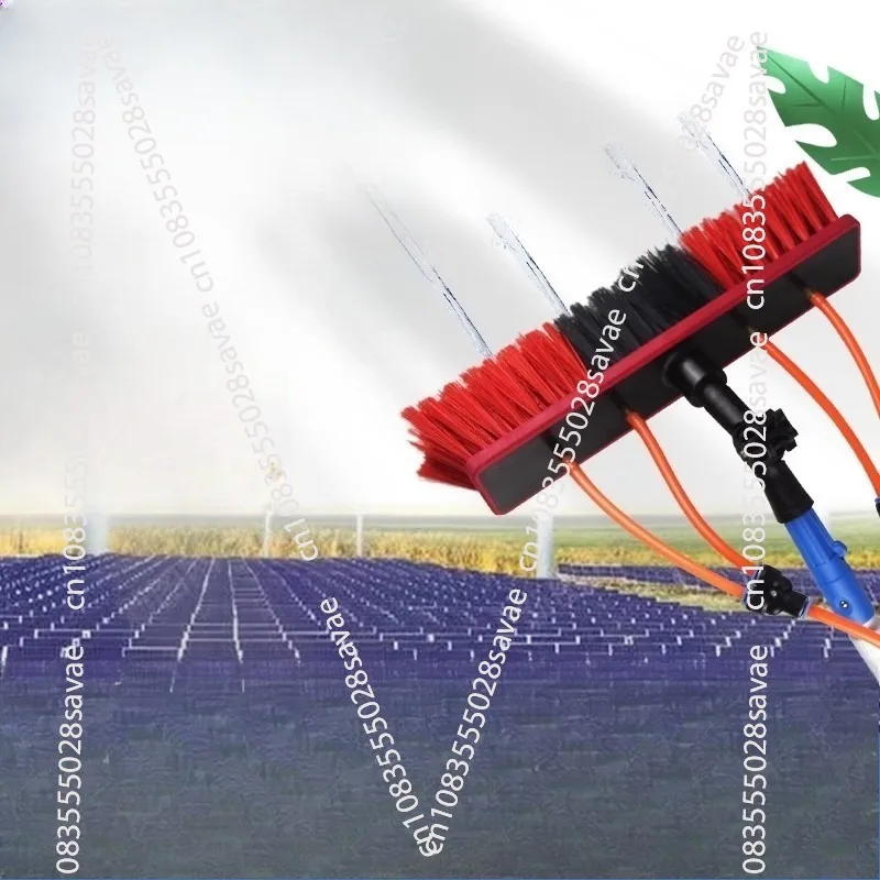 

Photovoltaic panel cleaning tool Solar panel water spray brush Glass cleaning water brush Extended rod