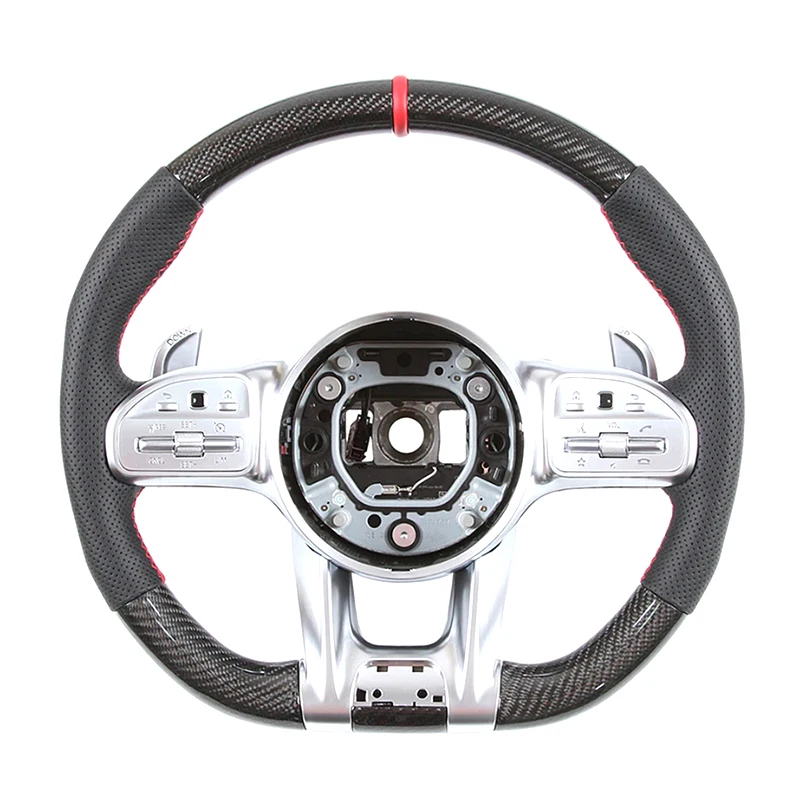 Customized carbon fiber shell car steering wheel for Mercedes AMG C-Class