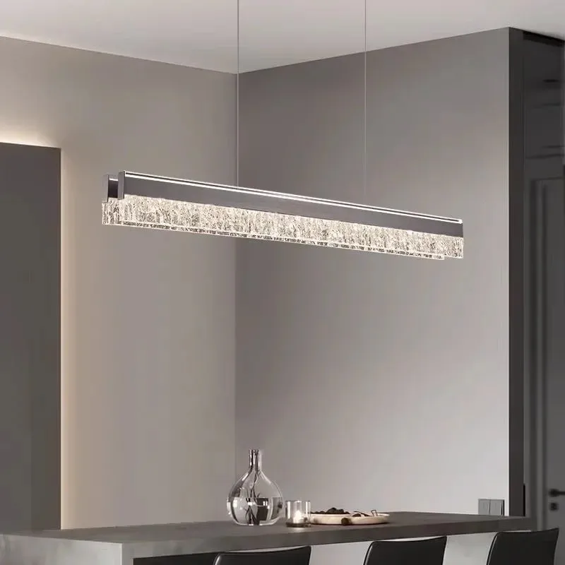 

Современная простая дизайнерская люстра для обеденного стола, бара или кабинета — подвесной светильник с длинной полосой