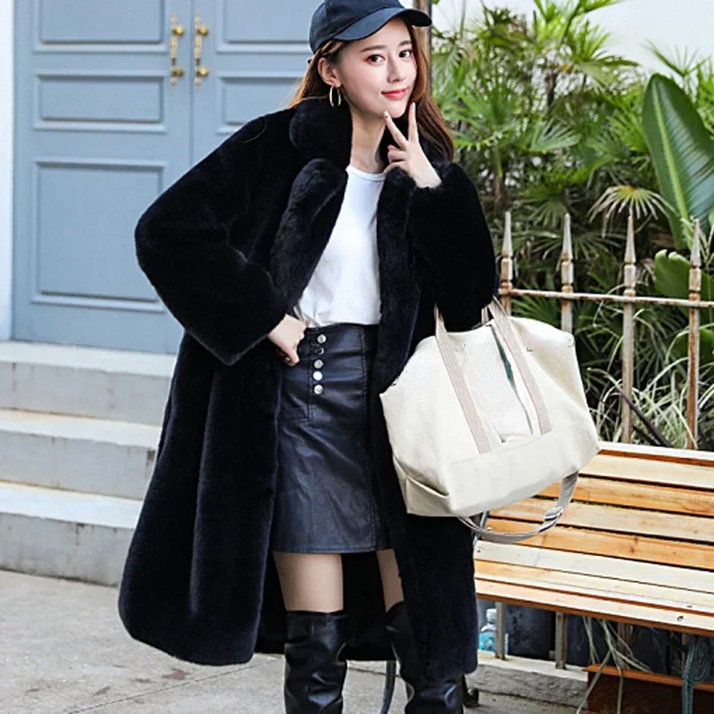 Women Winter 2024 Hot Cool Girls Fluffy Fur Jacket Iconic Street Fashion Week Luxury Brand Cropped Faux Fur Coat