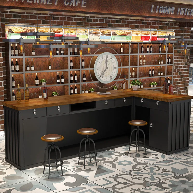 Bar Bar checkout page Shop Small restaurant Iron corner counter, reception desk