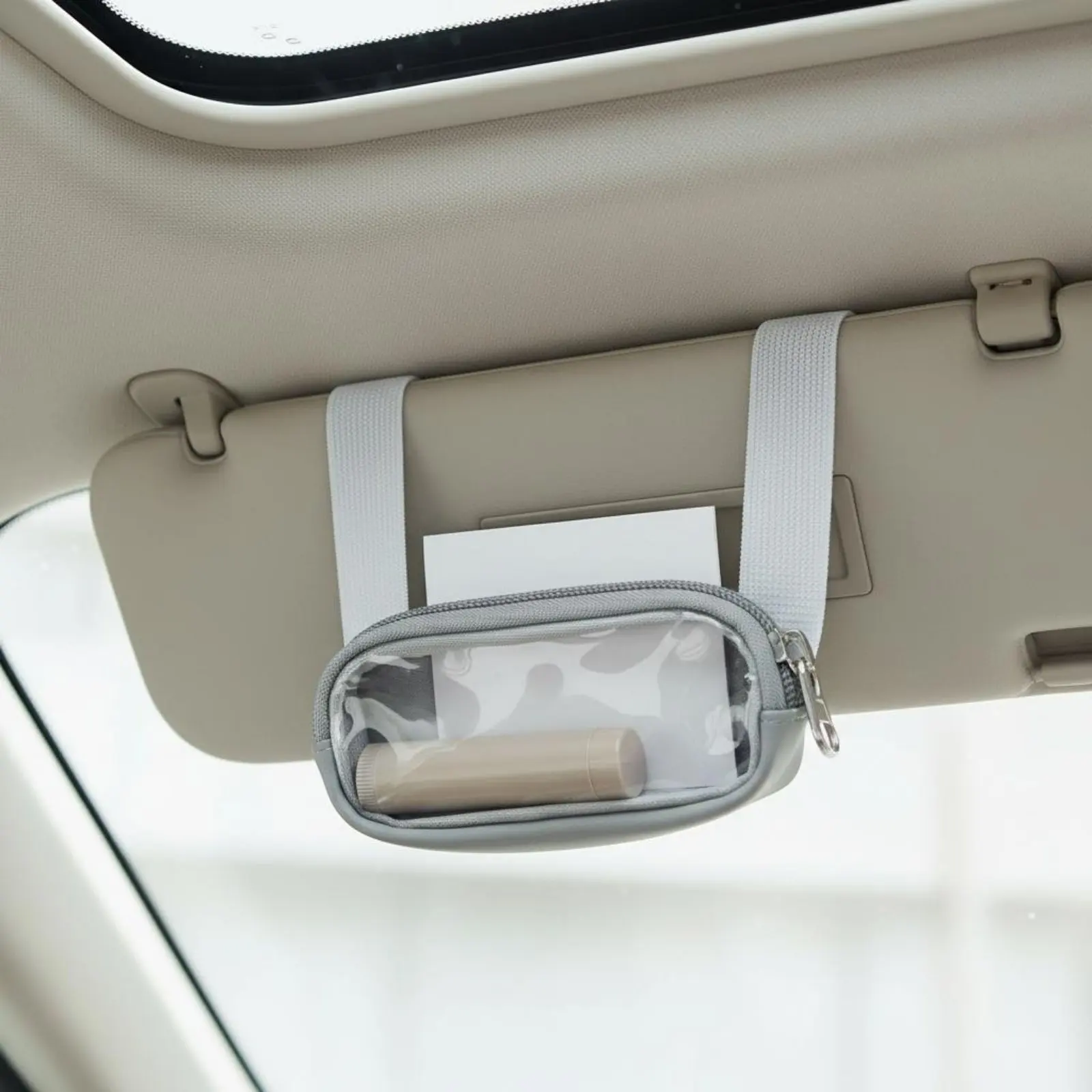 Car Lipstick Holder Travel Friendly Visor Lipstick Organizer Lip Ointment Holder Secure Fit Visor Organizer Space Saving