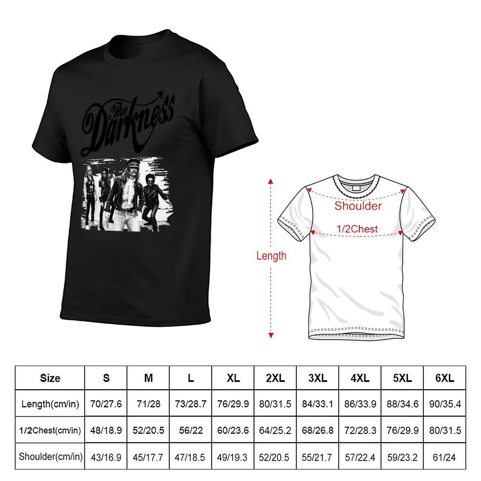 Camiseta de The Darkness band para hombre, camisa vintage negra funnys